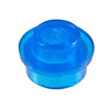 1x1 Brick Round Plate Clear Blue (1 each) - Bricks