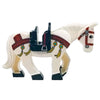 Minifig White Horse with Brown Body Strap - Animals