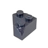 COBI 2x2 Corner Battle Damaged Dark Grey Brick (1 each) - Bricks