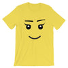 Brick Forces Girl Face Short-Sleeve Unisex T-Shirt - Yellow / S