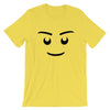 Brick Forces Minifig Happy Face Short-Sleeve Unisex T-Shirt - Yellow / S