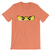 Brick Forces Ninja Eyes Short-Sleeve Unisex T-Shirt - Heather Orange / S