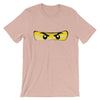 Brick Forces Ninja Eyes Short-Sleeve Unisex T-Shirt - Heather Prism Peach / XS