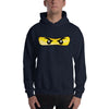 Brick Forces Ninja Eyes Unisex Hoodie - Navy / S - Printful Clothing