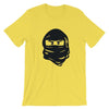 Brick Forces Ninja Face Short-Sleeve Unisex T-Shirt - Yellow / S