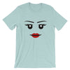 Brick Forces Wildstyle Face Short-Sleeve Unisex T-Shirt - Heather Prism Ice Blue / XS