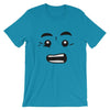 Brick Forces Worried Face Short-Sleeve Unisex T-Shirt - Aqua / S