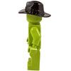 Minifig Cowboy Fedora or Outback Hat BLACK - Headgear